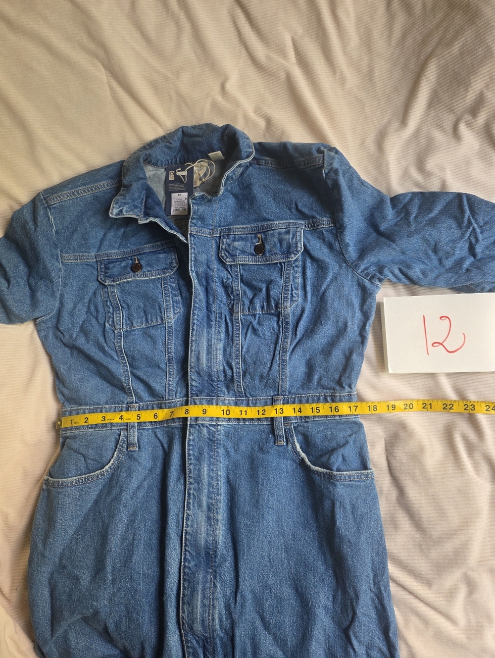 Universal Thread Women's Long Sleeve Denim Maxi Shirtdress Medium Blue Nwt - Picture 12 of 16